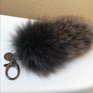 Rebecca Minkoff genuine fox tail bag charm